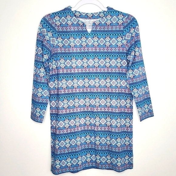 Coolibar UPF 50+ Tunic Dress Cover-up 3/4 Sleeves Large - Picture 1 of 9